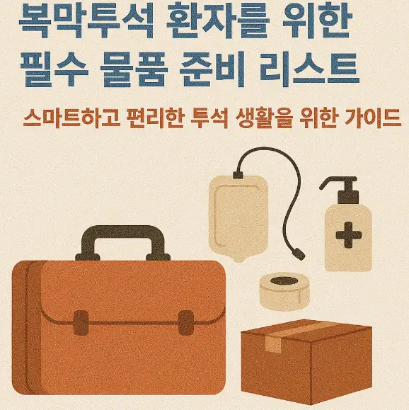 복막투석 환자를 위한 필수 물품 준비 리스트: 스마트하고 편리한 투석 생활을 위한 가이드