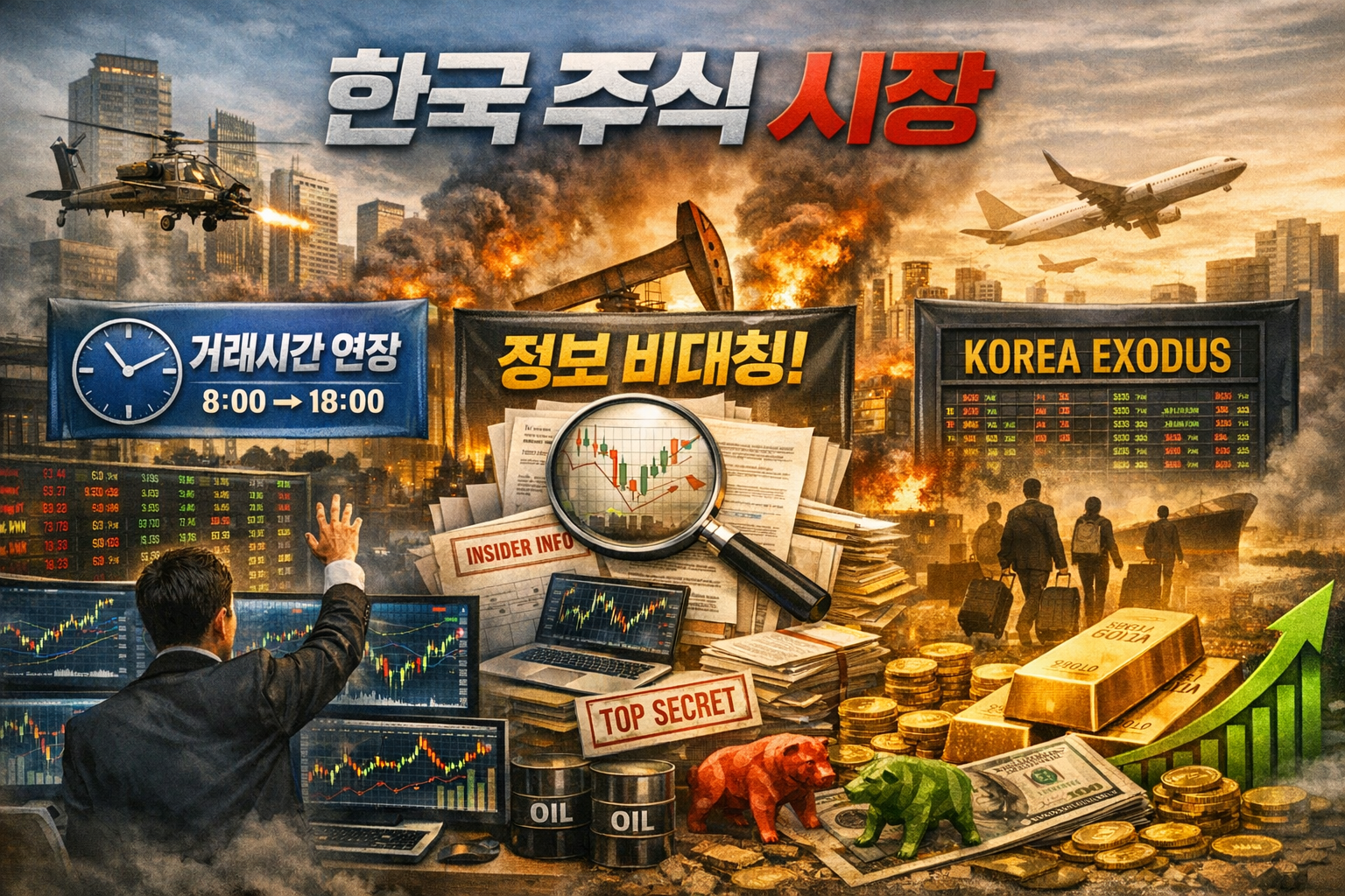 한국 주식 시장 (거래시간 연장, 정보비대칭, 코리아엑소더스)