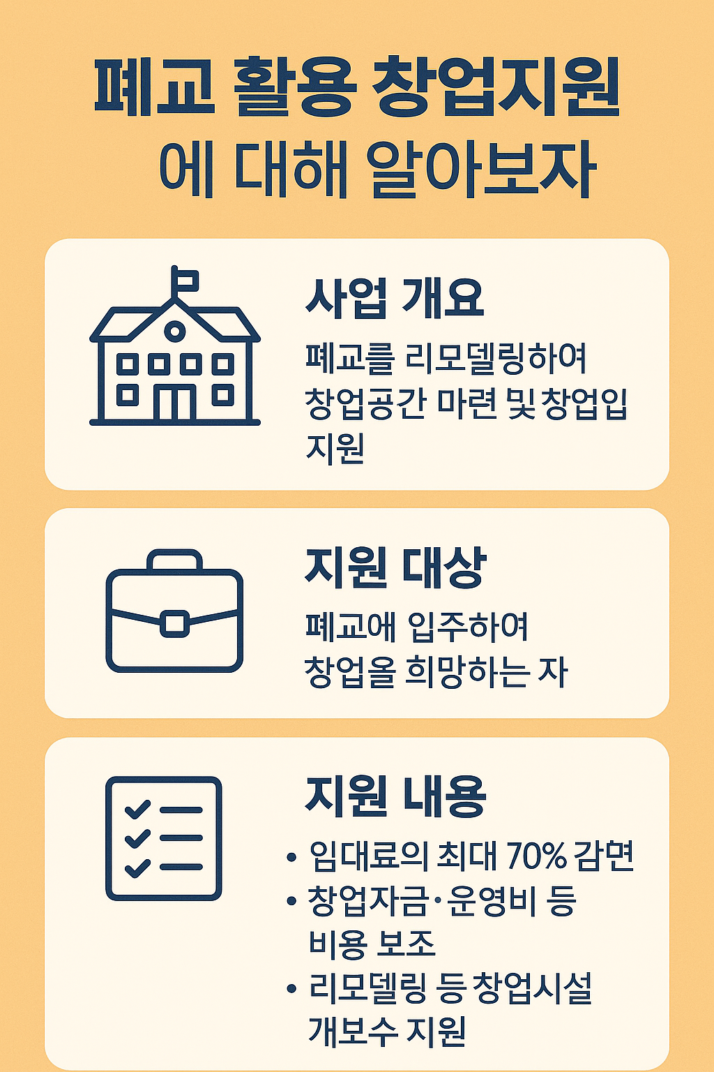 창업지원 혜택 요약