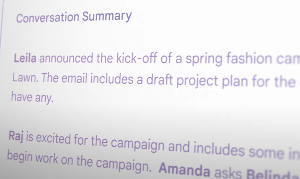 G-mail / Docs 요약 예시