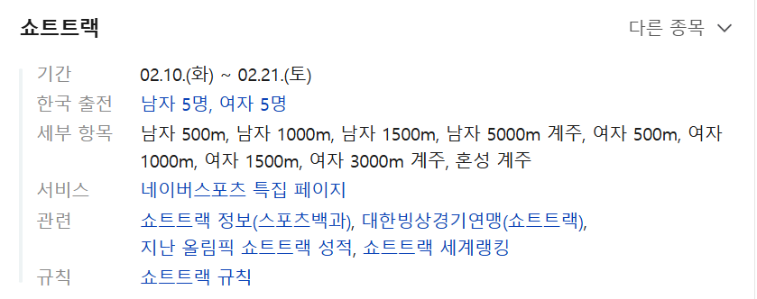 쇼트트랙 올림픽