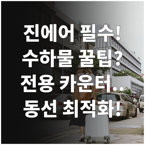 진에어 수하물 전용 카운터 이용 팁 ..