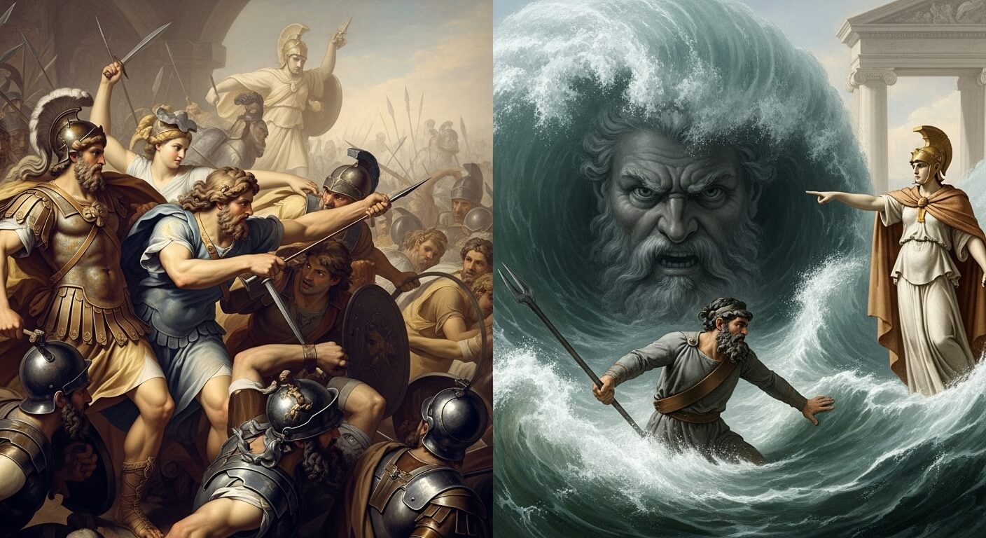 일리아드 vs 오디세이 신의 감정 개입 차이 (사랑, 신, 감정선) 관련 사진