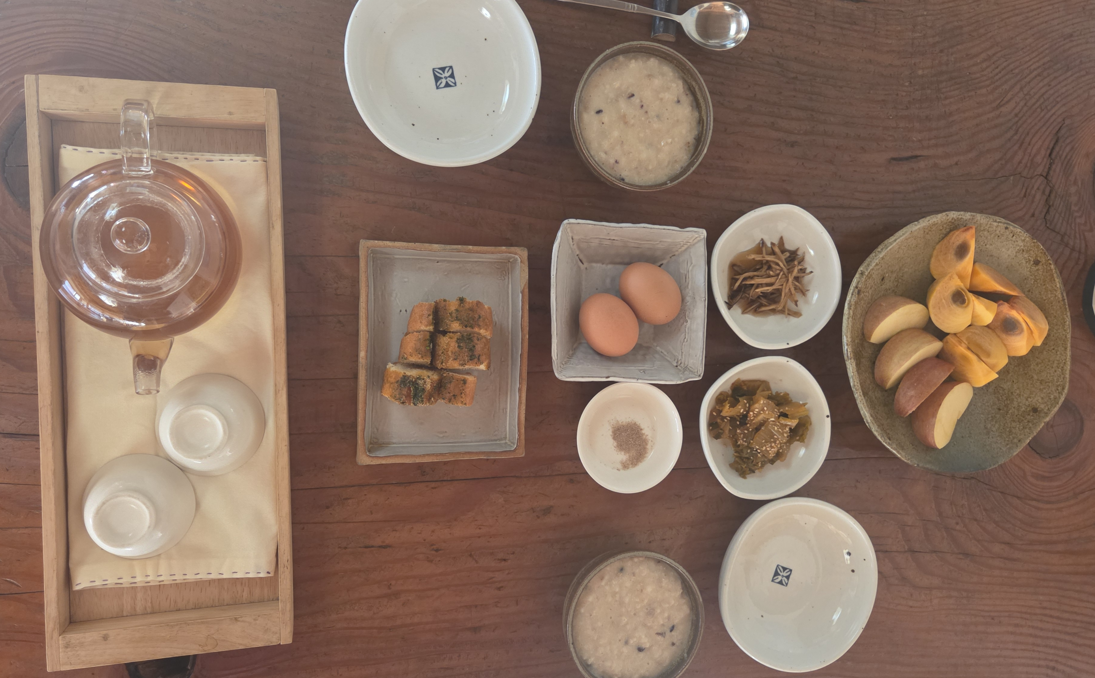 고운동천 아침 식사