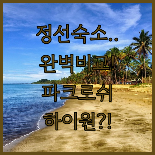 정선 파크로쉬부터 하이원까지 특징별 ..