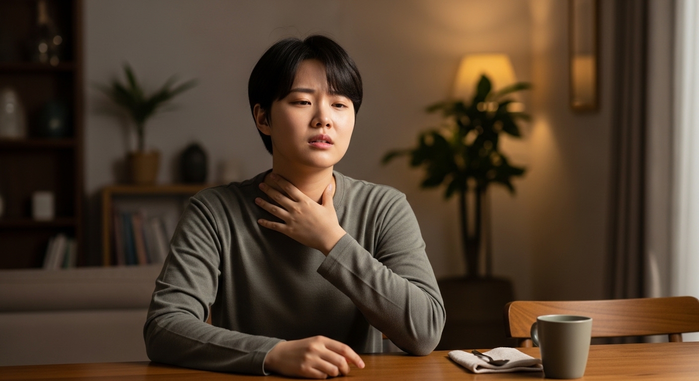 음식 삼킬 때 아픔, 인후통, 역류성식도염