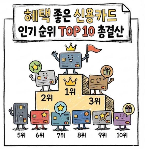 2026 혜택 좋은 신용카드 인기 순위 TOP 10 총결산