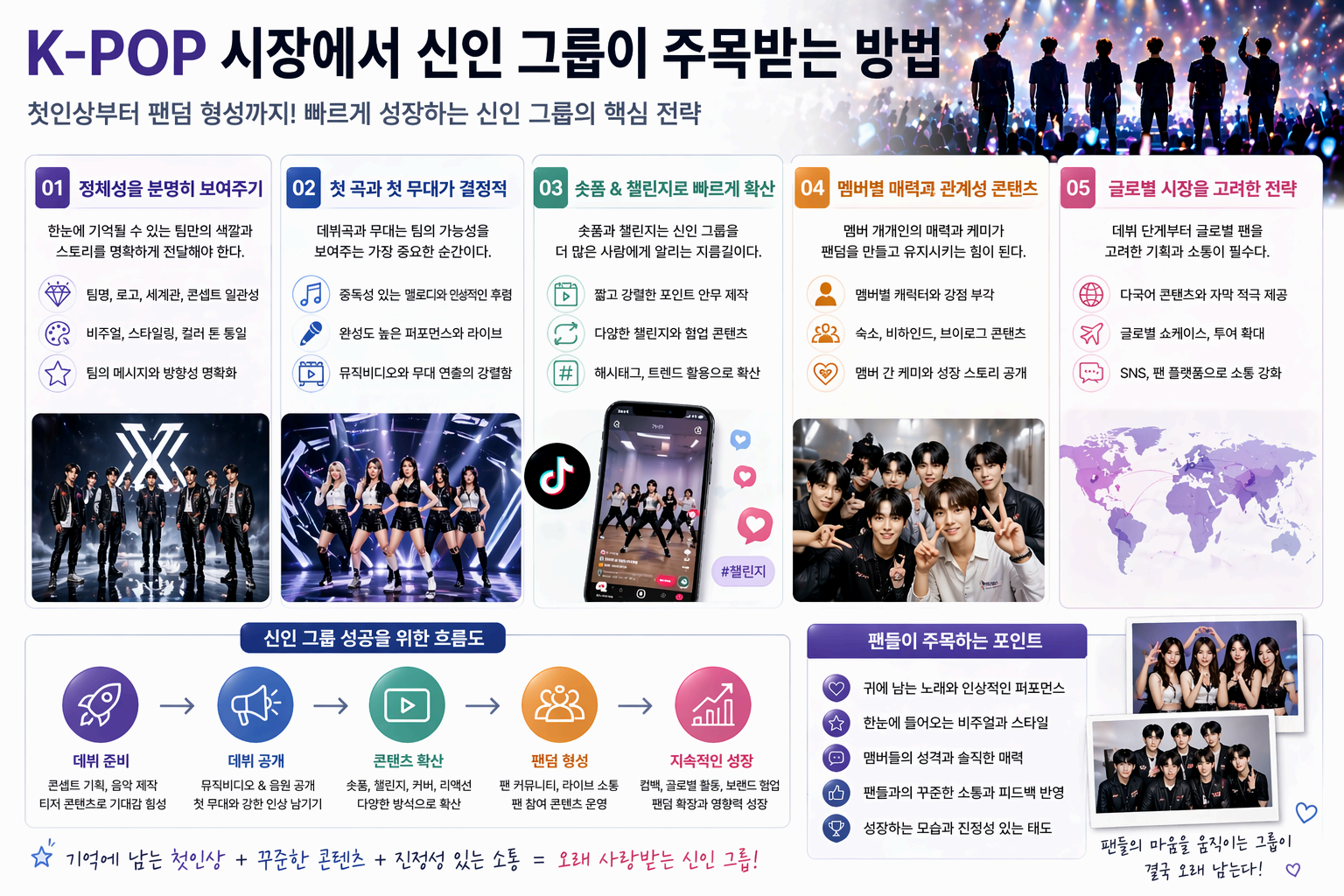 신인 그룹이 주목받는 방법과 빠르게 팬덤을 만드는 전략