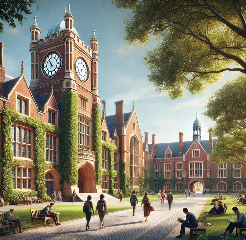 대학의 오래된 의식과 전통을 나타내는 대학 이미지