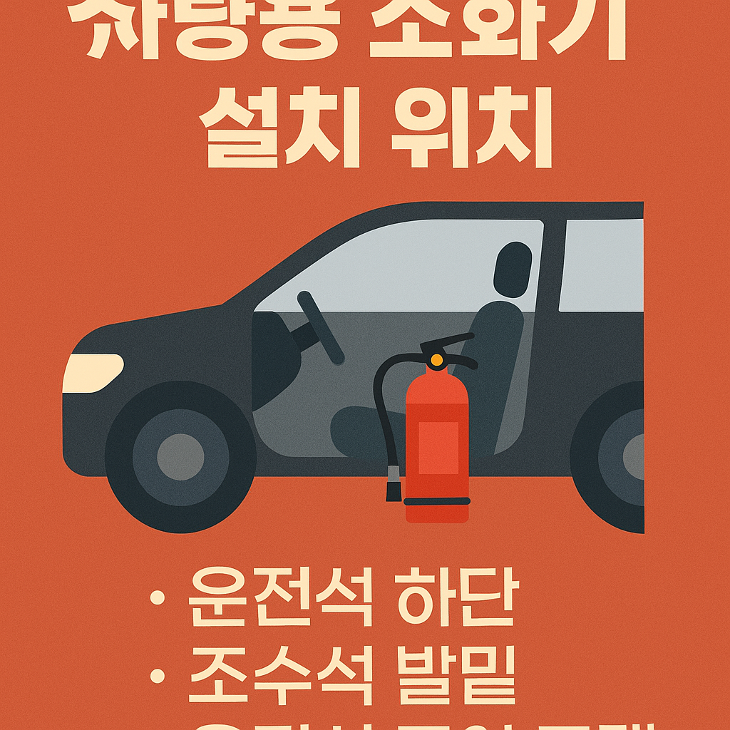 차량용 소화기 설치 위치
