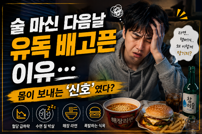 술 마신 다음날 유독 배고픈 이유
