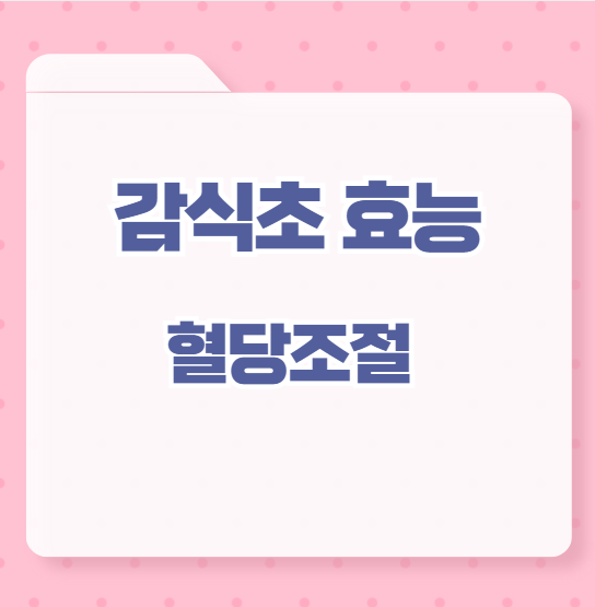 감식초 효능 혈당조절