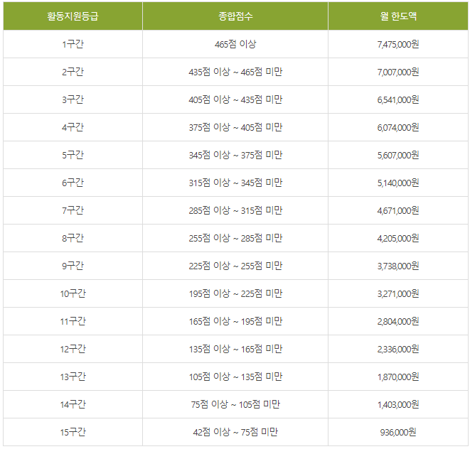 활동지원급여