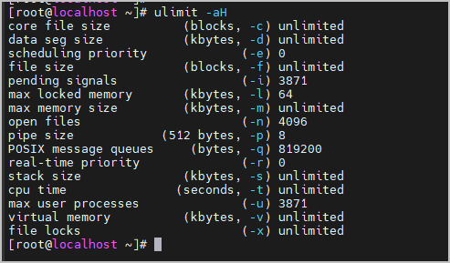 하드웨어 open files 확인