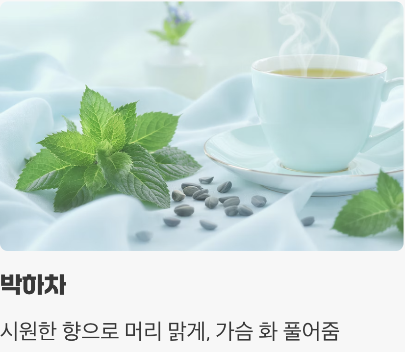 화를 다스리는 음식, 박하와 치자