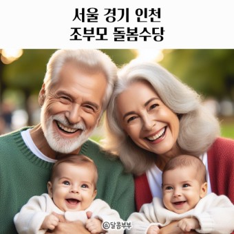 조부모 돌봄수당 신청 대상 확인 후 최대 780만원 지원 : 소진 시 마감