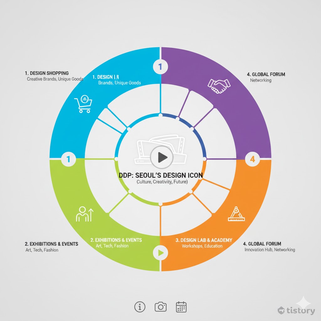 서울 동대문에 위치한 동대문디자인플라자 DDP 설명한 이미지