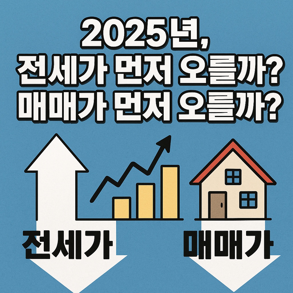 “2025년, 전세가 먼저 오를까? 매매가가 먼저 오를까? 방향을 알아야 타이밍이 보인다”