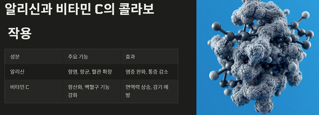 알리신과 비타민 C의 콜라보 작용