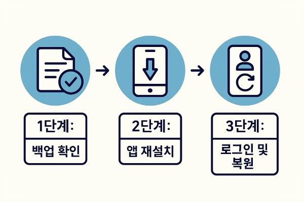 톡서랍 플러스 사용자 복원 방법