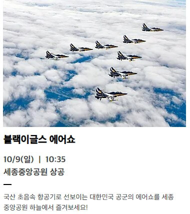 세종축제, 10월 세종호수공원, 중앙공원,금강보행교!