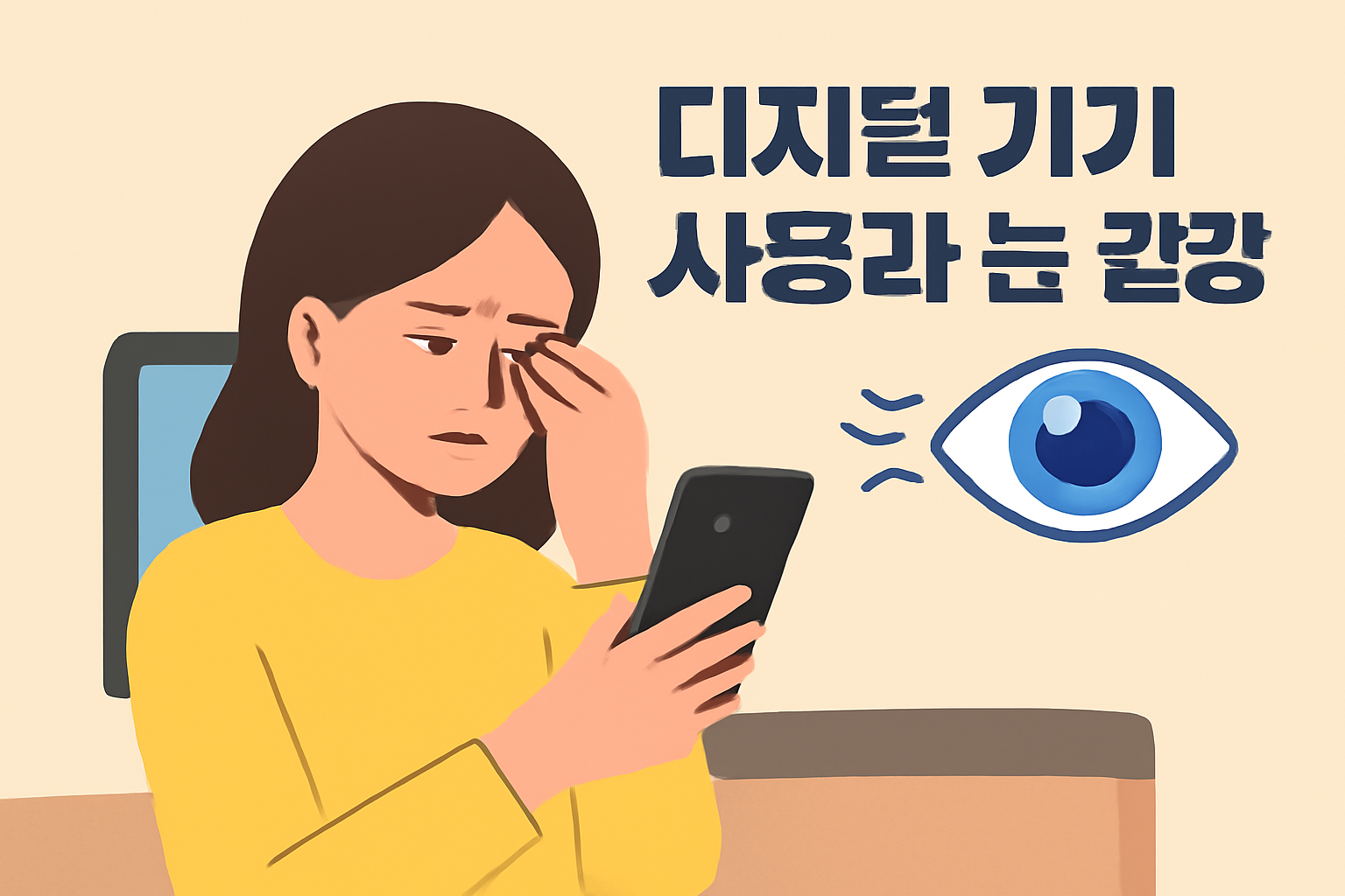 디지털 기기 사용한 눈