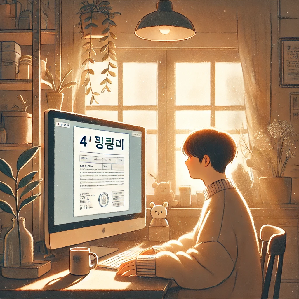 4대보험 가입확인서 인터넷 발급 다운로드 PDF 파일저장 관련 사진