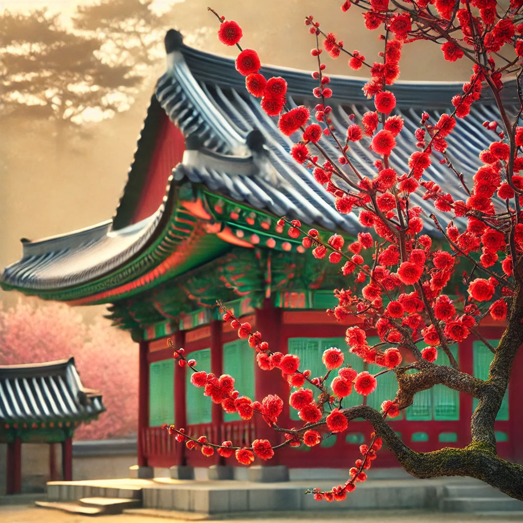 2025 아산 현충사 홍매화 개화 소식! 봄을 알리는 붉은 매화 명소