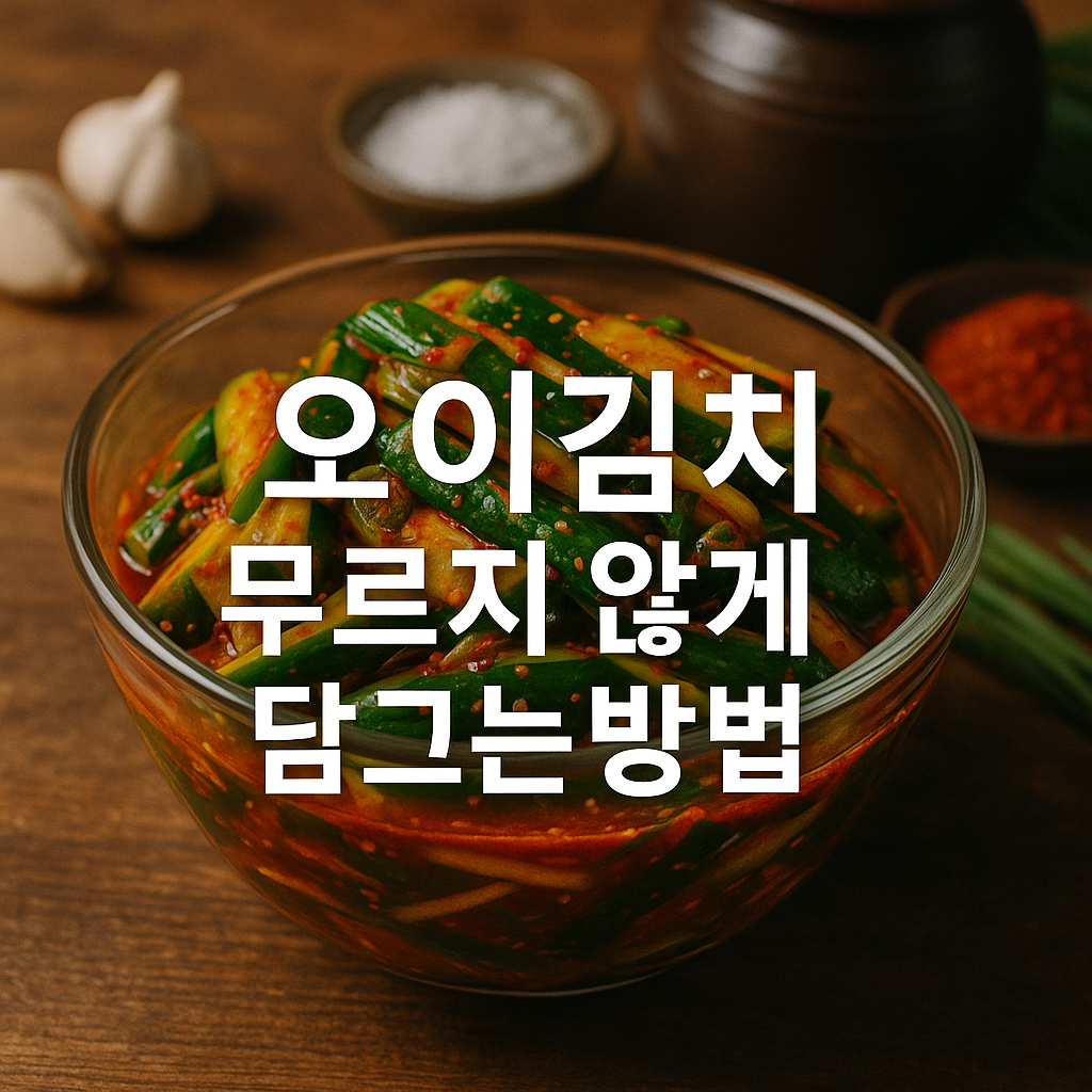 오이김치 무르지 않게 담그는방법