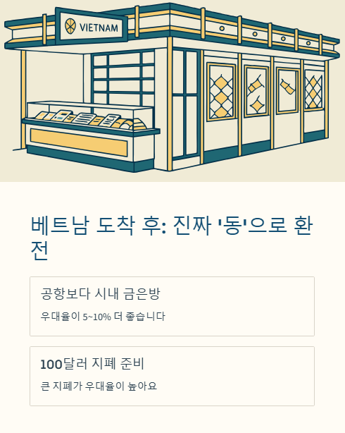 베트남 도착 후 진짜 동으로 환전