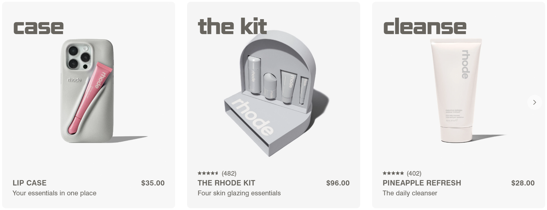 헤일리비버 rhode 로드스킨 립케이스