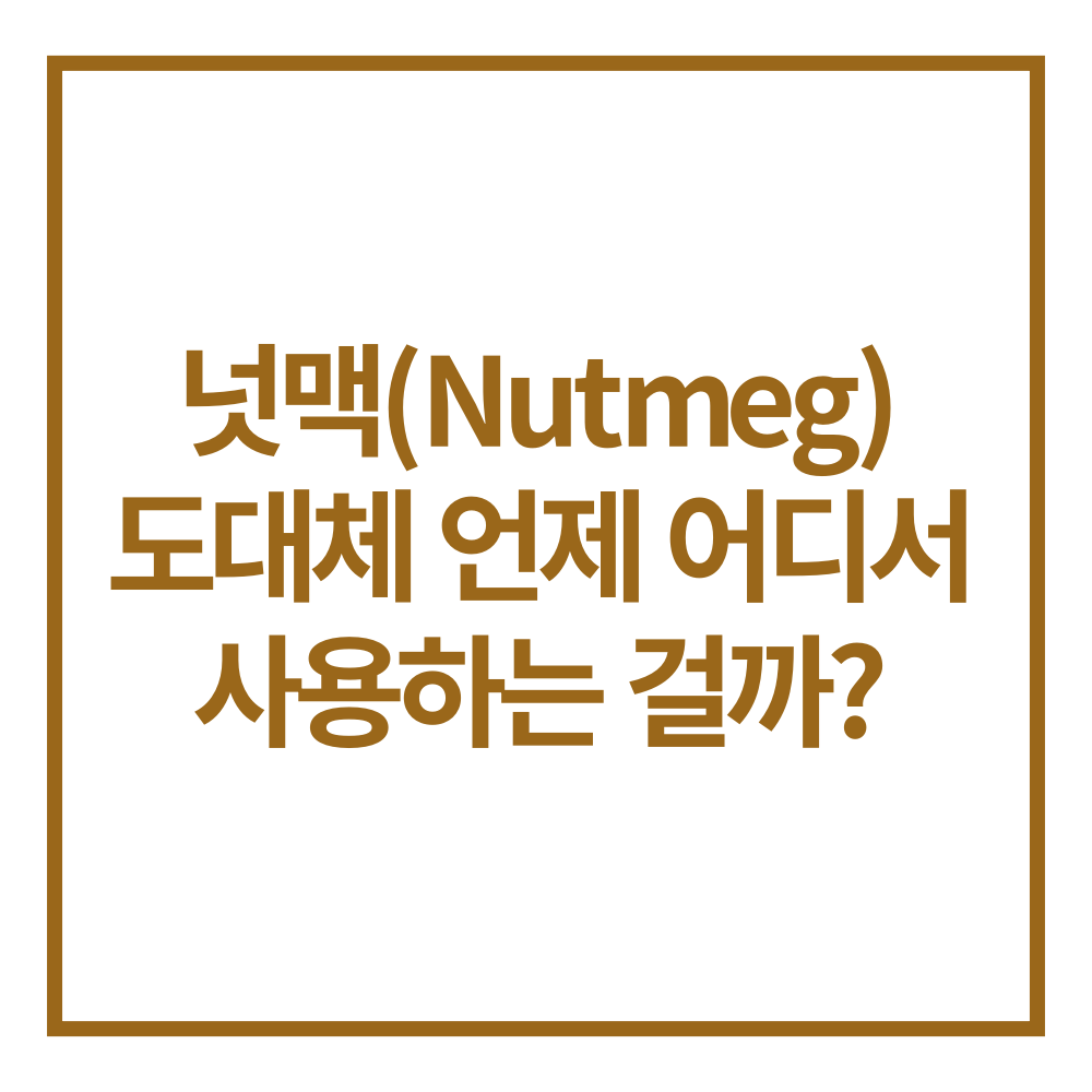 넛맥 사용법 추천