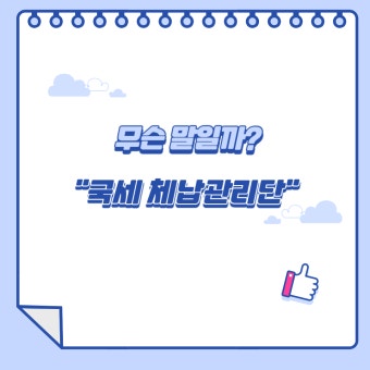 국세 체납 관리 전담 인력 실제 업무 내용