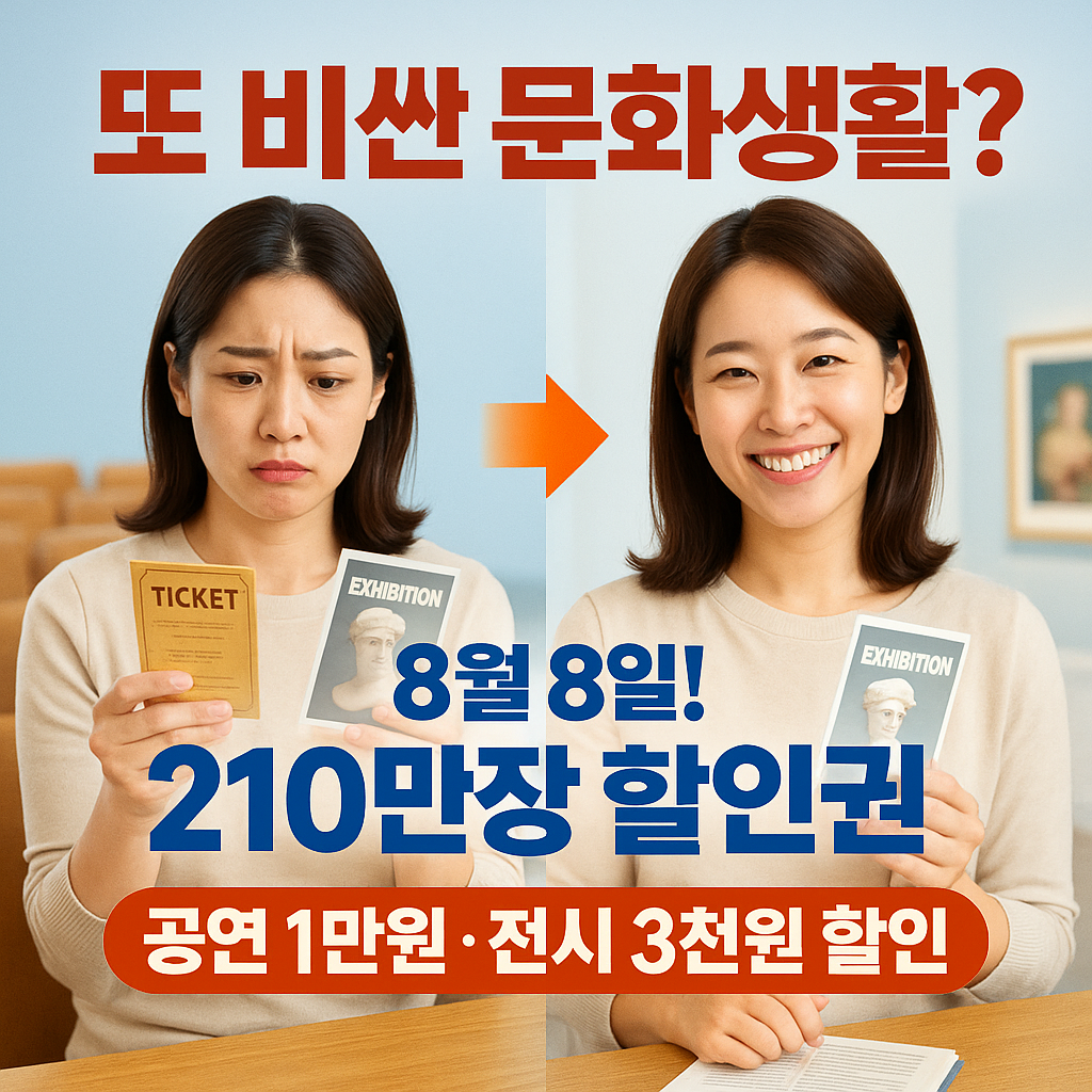8월8일부터! 공연·전시 할인권 완벽가이드