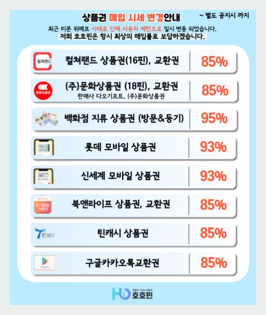 호호핀 매입시세