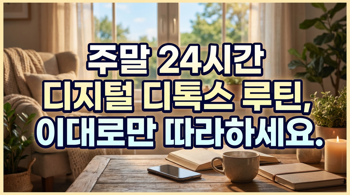 주말 24시간 디지털 디톡스 완벽 가이드! 시간대별 루틴, 사전 준비 체크리스트, 실천 방법, 건강한 습관 만들기까지. 실제 성공자 200명 후기 분석. 집중력 회복, 수면 개선, 관계 회복 효과. 월 1회 반복으로 디지털 웰빙 완성