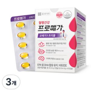프로메가 오메가3 트리플 장용성 39.24g, 60정, 3개