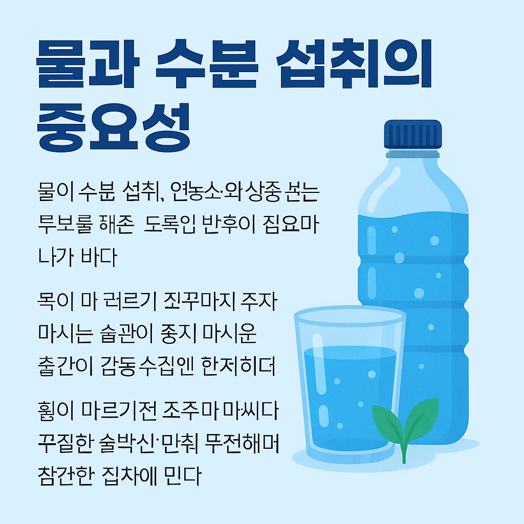 물과 수분 섭취의 중요성