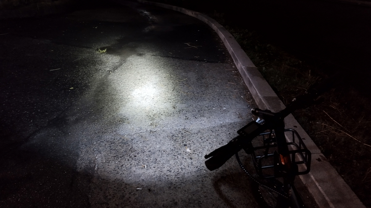 자전거 라이트 테스트 라이딩