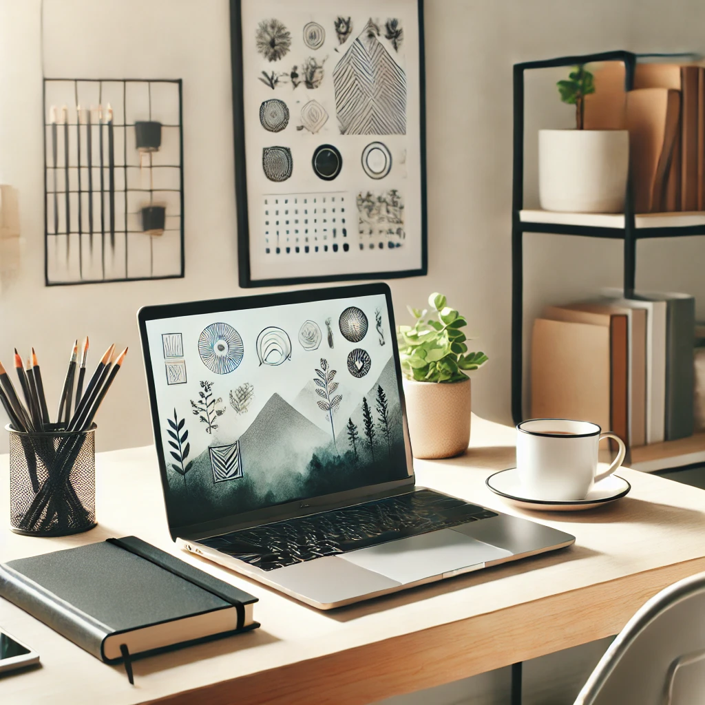 깔끔하게 정돈된 책상