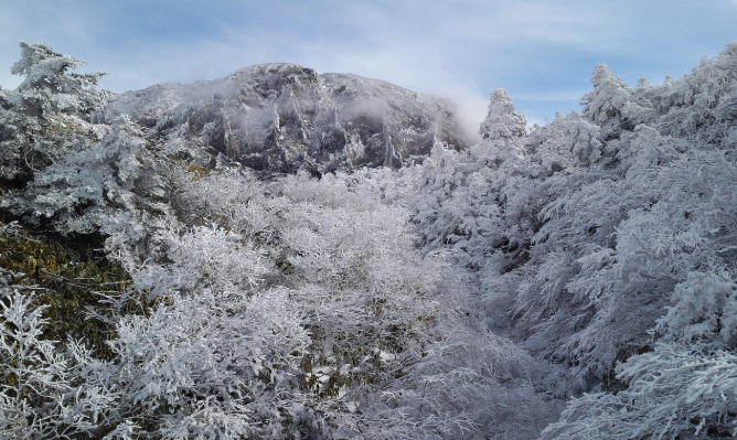 한라산의 설경