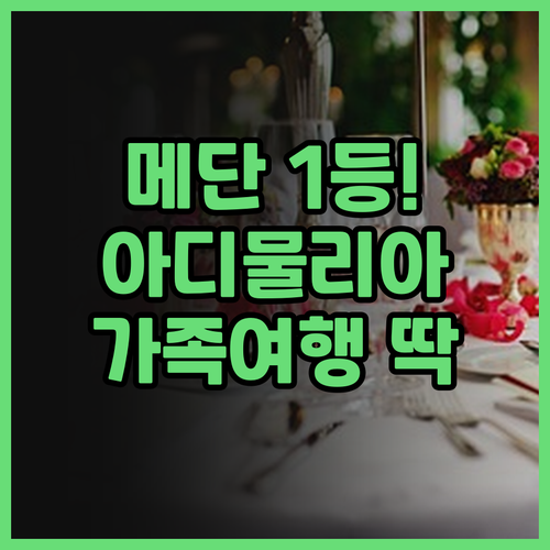 아디물리아 호텔 메단 후기! 가족 여..