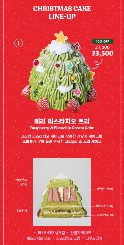 노티드 크리스마스 케이크