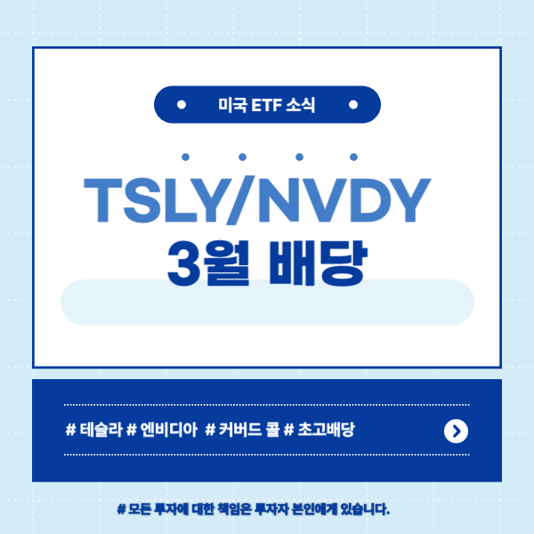 테슬라 엔비디아 커버드콜 3월 배당