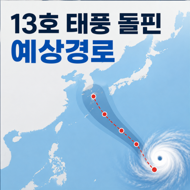 13호 태풍 돌핀 예상경로 변경 한반도 영향 가능성은?