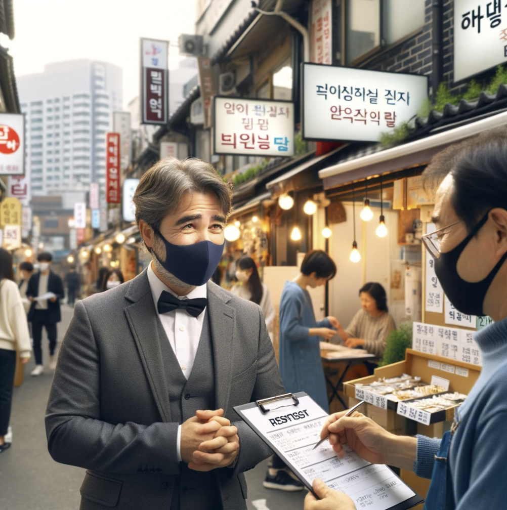 다양한 상가들이 있는 시장 풍경. 