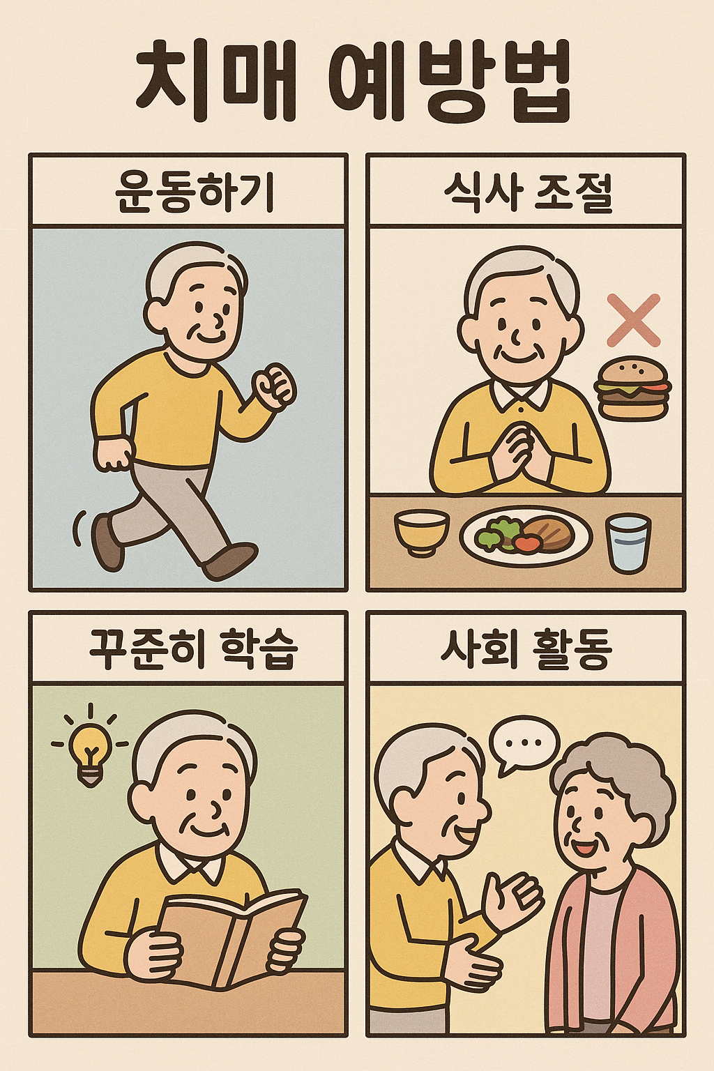 치매 예방법 포스터 사진