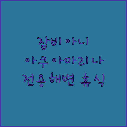 잠비아니 아쿠아마리나 호텔! 전용 해..