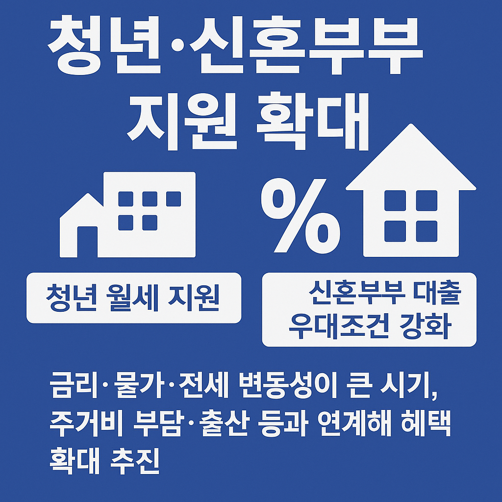 청년·신혼부부 지원 확대 시나리오|청년 월세 지원·신혼부부 대출 우대조건 강화
