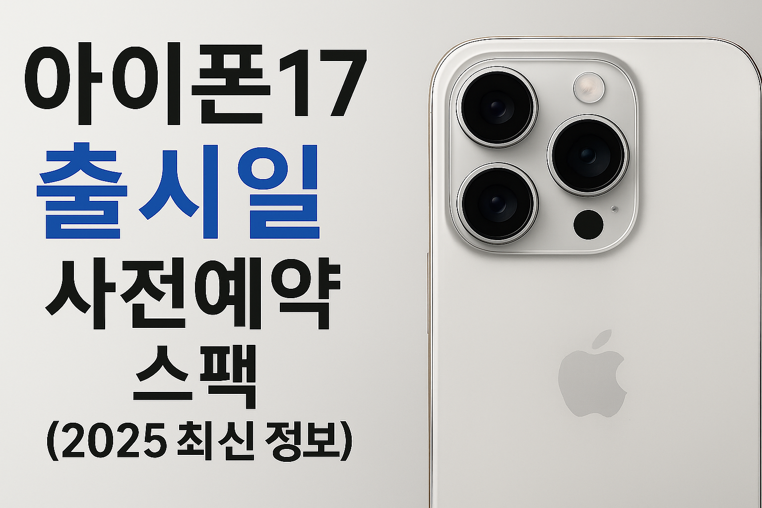 아이폰17 출시일, 사전예약, 스펙